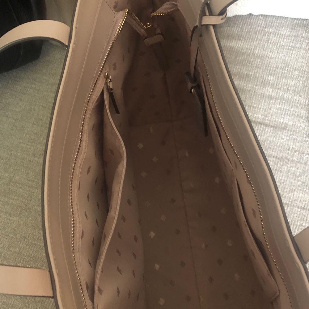 kate spade blush leather tote with front pocket - Picture 3 of 3